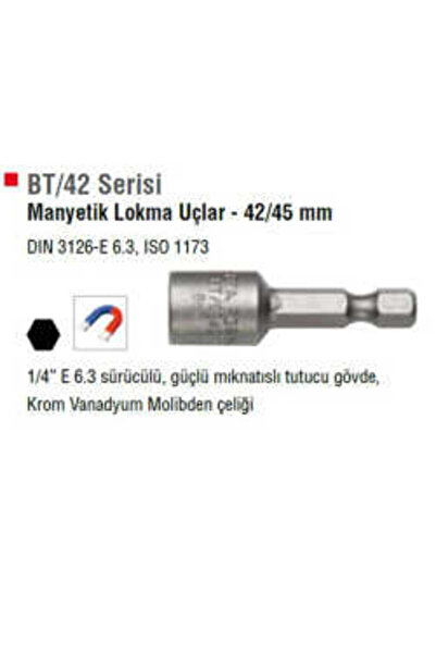 Ceta Form Bt/1045 Magnetic Socket Tip 10X45 mm - Bt/1045