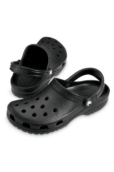 Crocs Класичні чорні капці унісекс чорного кольору