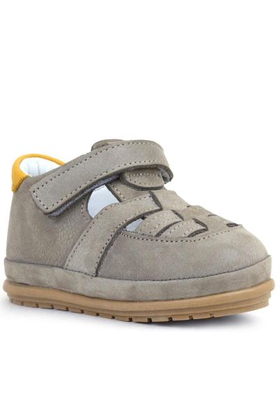 Rakerplus Muppet Genuine Leather Sand Color Velcro Anatomical Baby Sandals Shoes