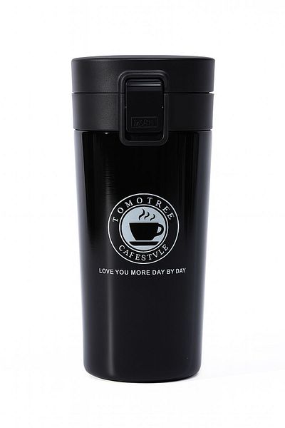 Weather Forecast Lockable 304 L Steel Black 500 Ml Coffee Hand Thermos Mug Cin406sy