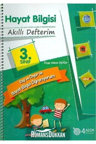 4 Adım Yayınları 3. Sınıf Hayat Bilgisi Akıllı Defterim / Özge Akbal Üstün / ...