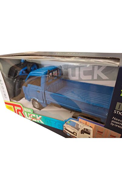 FİNCANLAR UZAKTAN KUMANDALI ŞARJLI DUMAN ATAN AÇIK KASA KAMYONET--21 CM--MAVİ RENK--