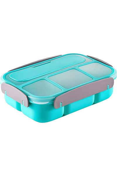 LA' PRECIOUS Lunch Box for Adults and Kids 4 Compartment Lunch Box with Fork - Durable Perfect Size
