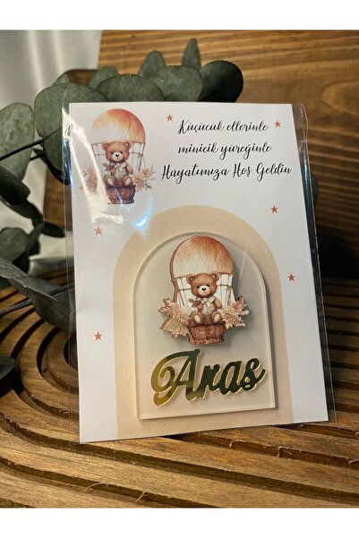 Gizem Graphic Uçan Balon Ayıcık Figürlü Pleksi Magnet 20'li Paket