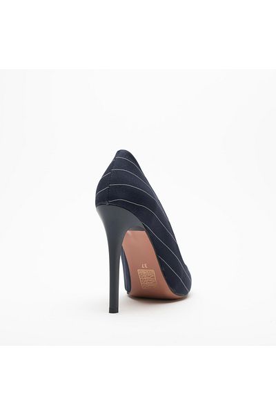 Sister in Love Charlotte bleumarin alb cu dungi aspect stiletto