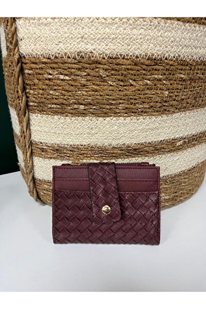 VAZIRADK Knitted Patterned Zippered Card Holder Wallet