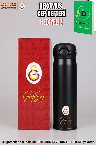 Galatasaray "Dekomus Pocket Notebook Gifted" Licensed 500 ml Steel Thermos