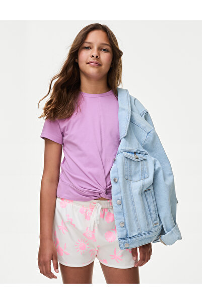 Marks & Spencer Büzgü Detaylı Kısa Kollu T-Shirt (6-16 Yaş)