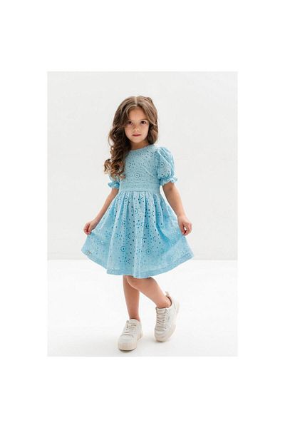 SUZIE Rochie elegantă din bumbac brodată