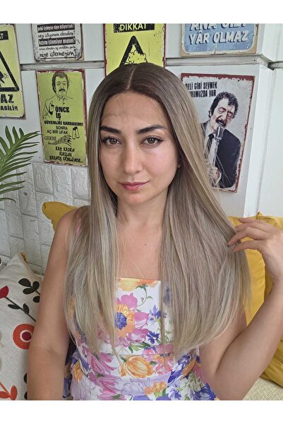 Kuzimor Gerçek Saç Dokusunda Sentetik Tül Peruk 28