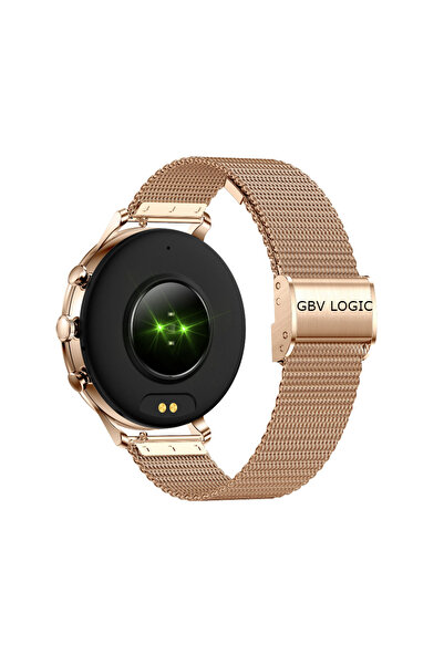 GBV LOGIC Ceas smartwatch dama GBV LOGIC, auriu, aplicatie, bluetooth, monitorizare somn,fitness, ritm cardiac