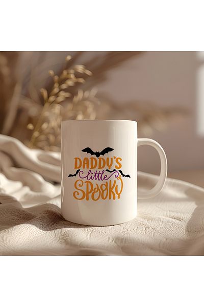 BB TRADE Daddy Little Designed White Ceramic Printed Mug 330ml