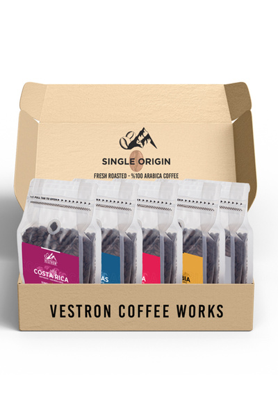 VESTRON Coffee Works Dünya Kahveleri Deneme Paketi 5x50g V1 |%100 Arabica|Medium Roast|Single Origin