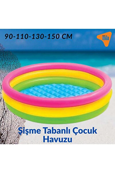 KATREMİA 13040 Mia Şişme Tabanlı Bahçe Plaj Aile-çocuk Havuzu(ŞİŞİRİLMİŞ YÜKS...