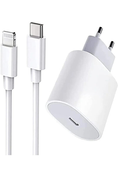GLOBTEL Iphone Tüm Uyumlu Hızlı Şarj Aleti Adaptör+ Kablo 6 7 8 X 11 12 13 14 Pro Max-20Watt lighting