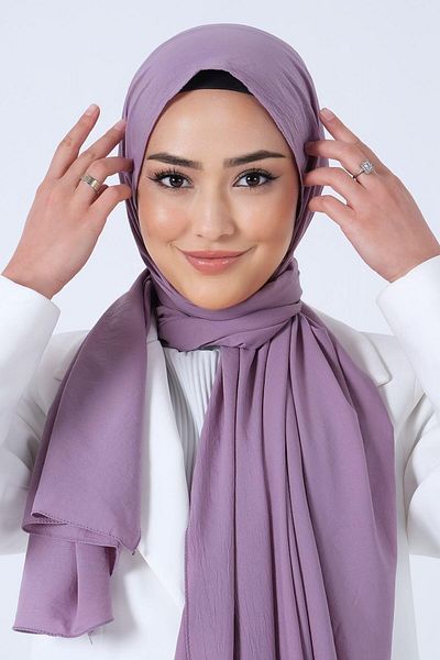 HAREM SCARF Asian Shawl - Dark Lilac