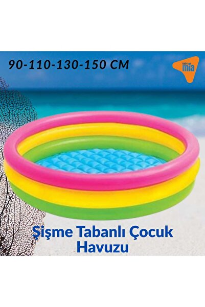 KATREMİA 9040 Mia Şişme Tabanlı Bahçe Plaj Aile-çocuk Havuzu( Şişirilmiş Yüks...