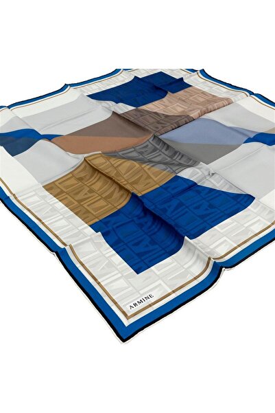 Armine Μεταξωτό Φουλάρι Nostalgia - 8516-37 Petrol Blue Twill