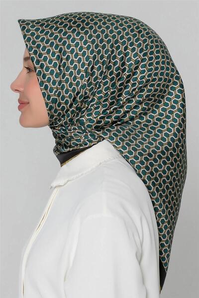 Armine İpek Eşarp Nostalji - 8401-82 Yeşil Twill