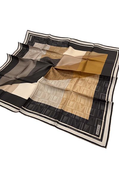 Armine Μεταξωτό Φουλάρι Nostalgia - 8516-04 Black Camel Twill