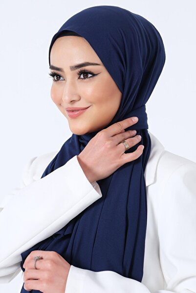 HAREM SCARF Asian Shawl - Navy Blue