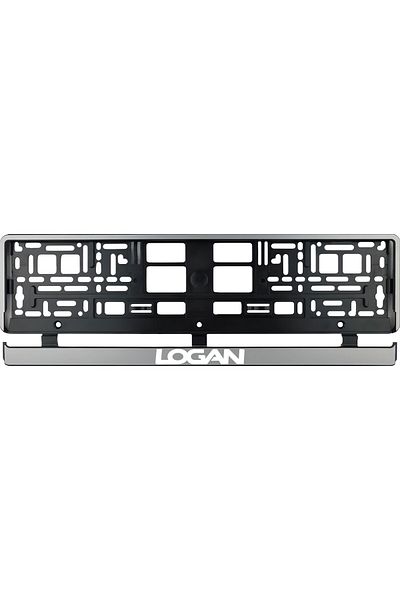 OEM Set 2 bucati, suport numar inmatriculare argintiu Dacia Logan