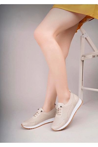 HT FREEDOM Beige Ultra Luxury Summer Full Orthopedic Sole Daily Classic Sports Women's Ballerina Shoes