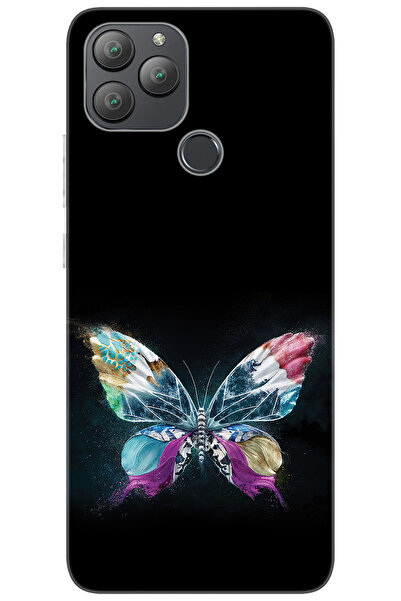 General Mobile GM 22 PLUS (G512) Uyumlu Kılıf Desen Baskılı Silikon Kelebek R...