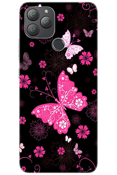 General Mobile GM 22 PLUS (G512) Uyumlu Kılıf Desen Baskılı Silikon Kelebekle...