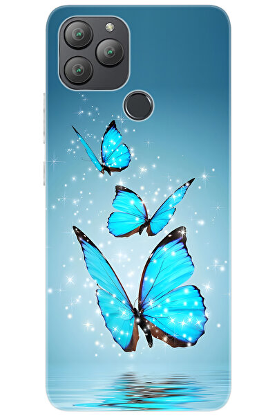 General Mobile GM 22 PLUS (G512) Uyumlu Kılıf Desen Baskılı Silikon Mavi Kele...