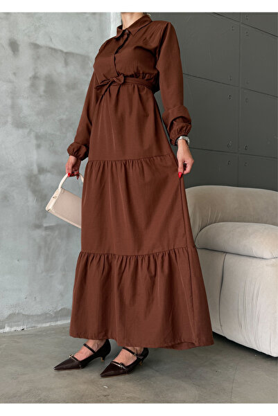 BALCOLLECTİON Φόρεμα με κορδόνια με κουμπιά στο γιακά