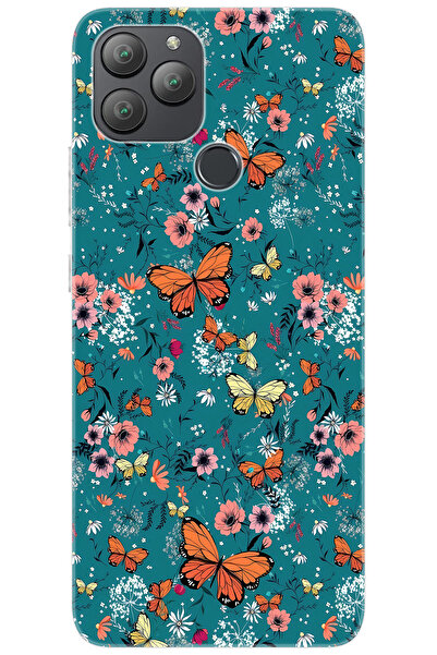General Mobile GM 22 PLUS (G512) Uyumlu Kılıf Desen Baskılı Silikon Kelebek S...