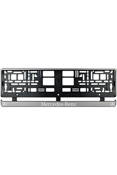 OEM Set 2 bucati, suport numar inmatriculare argintiu Mercedes Benz