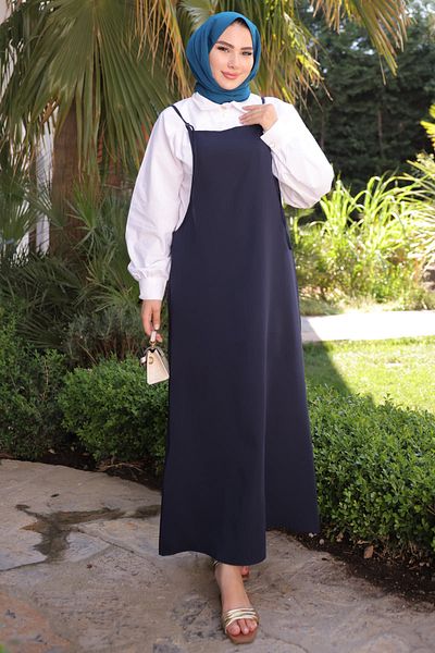 İmajButik Μπλε Navy Rope Strap Gilet