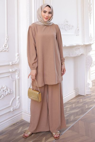 İmajButik Туника с панталон от креп от норка