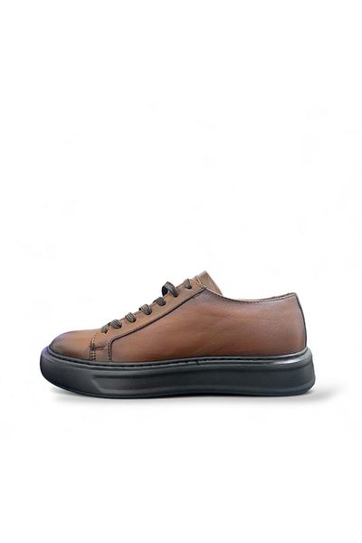 MARCOMEN Ανδρικά δερμάτινα παπούτσια casual 17136 - Καφέ - 43