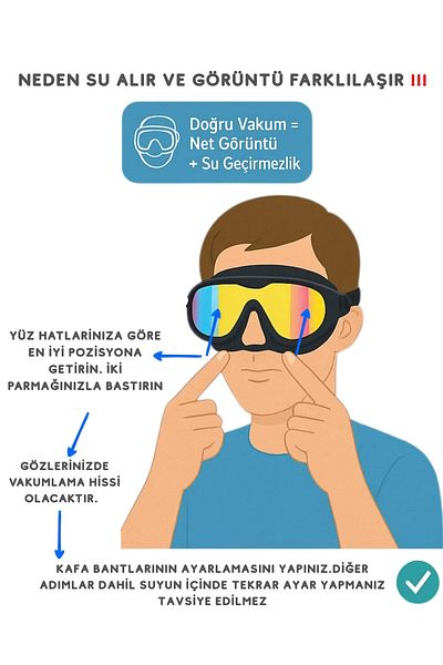 Voit Stamina Swimming Goggles Mirrored-Ear Plug Anti-Fog Vacuum Pool and Sea Goggles