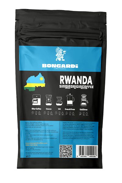 Bongardi Coffee Rwanda Local Single Origin Coffee Set 5X200G (Core or Ground Can Be Chosen)