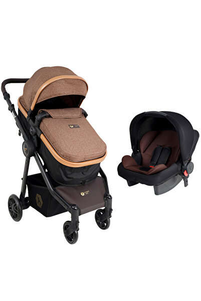 Diamond Baby Weg Travel (Seyahat Sistem) Bebek Arabası, Pusetli, Çift yönlü, Ayak Örtülü Kahverengi