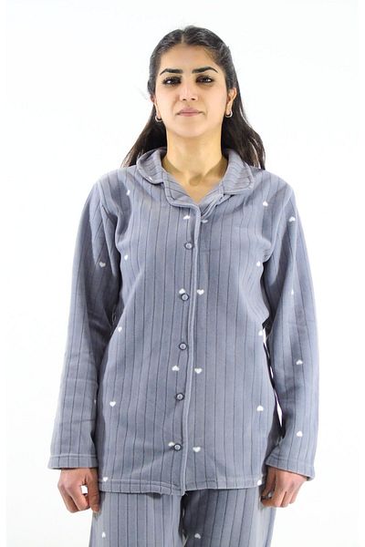 mefa Set de pijama Polar cu nasturi frontale