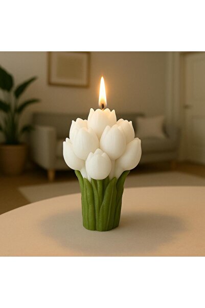 VELAE lale çiçeği el yapımı mum, %100 doğal soya wax ile rahatlatıcı koku