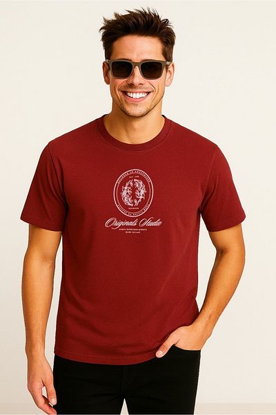 Jack & Jones Jack & Jones Graphic Men's Red T-Shirt (12286609-Tbr)