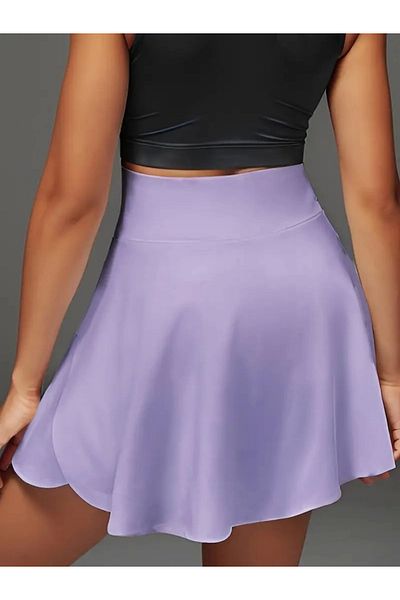 Silerra Women's High Waist Pocketed Sandy Short Skirt