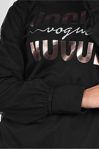 Alvina 41239 Μοντέλο Τούλι και Τυπωμένο Διπλό Τούνικ