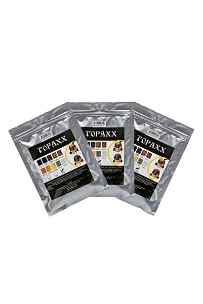 Topaxx 3 ADET 100gr Koyu kahve Saç Kapatıcı Dolgunlaştırıcı Fiber Topik Tozu