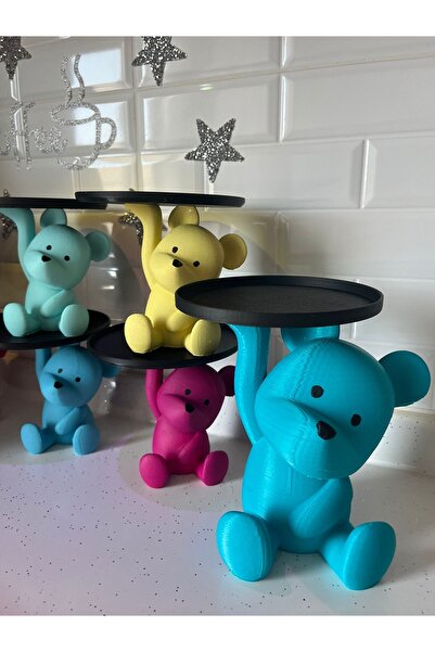 URAZ 3D BASKI ATOLYEM Tepsi Tutan Ayı Süpriz Renk Gönderimi
