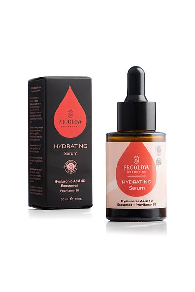 ProGlow Ser hidratant cu 4 tipuri de acid hialuronic și exosomi pe bază de plante – 30 ml