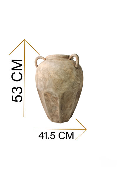 Generic Luxury beige vase stand for elegant home decor, outdoor gardens and entrances (41.5*41.5*53 cm)