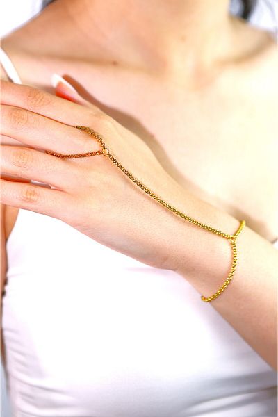 MARCİELO Accessories Gold Color Elegant Chain Bijoux Shahmeran
