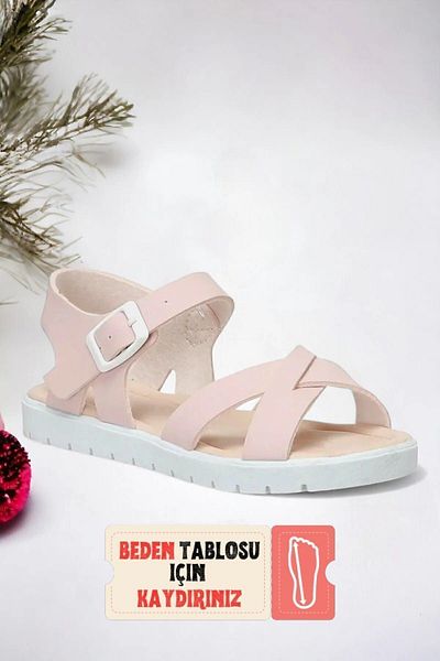Ponchiq Sandale pentru copii unisex - pudră